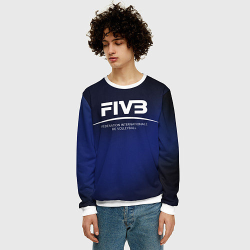 Мужской свитшот FIVB Volleyball / 3D-Белый – фото 3