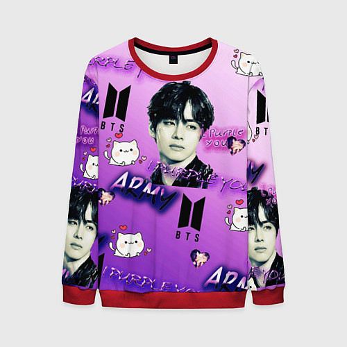 Мужской свитшот I purple you / 3D-Красный – фото 1