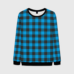 Мужской свитшот Голубая клетка