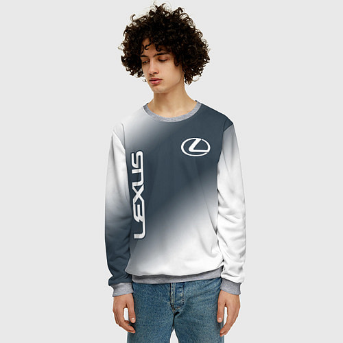 Мужской свитшот LEXUS ЛЕКСУС / 3D-Меланж – фото 3