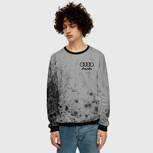 Мужской свитшот AUDI АУДИ / 3D-Черный – фото 3