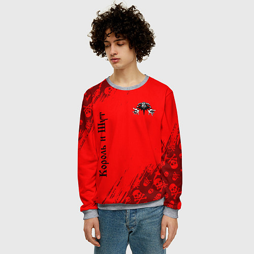 Мужской свитшот КОРОЛЬ И ШУТ / 3D-Меланж – фото 3
