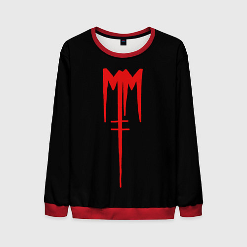 Мужской свитшот Marilyn Manson / 3D-Красный – фото 1