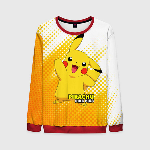 Мужской свитшот Pikachu Pika Pika / 3D-Красный – фото 1
