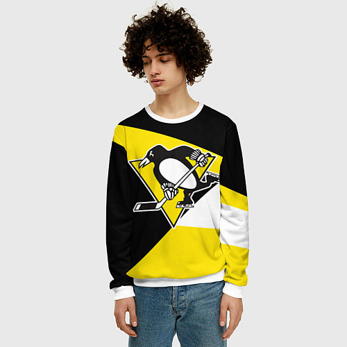 Мужской свитшот Pittsburgh Penguins Exclusive / 3D-Белый – фото 3