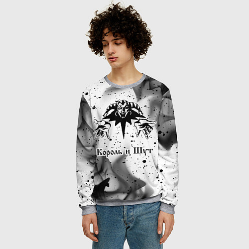 Мужской свитшот КОРОЛЬ И ШУТ / 3D-Меланж – фото 3