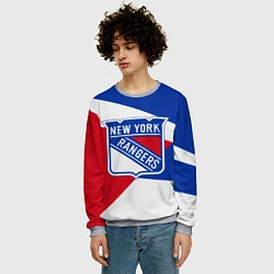 Свитшот мужской Нью-Йорк Рейнджерс, цвет: 3D-меланж — фото 2