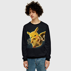 Свитшот мужской Pikachu Pika Pika, цвет: 3D-черный — фото 2