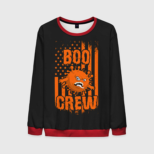 Мужской свитшот Boo Crew covid19 / 3D-Красный – фото 1