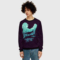 Свитшот мужской T-Rex, цвет: 3D-черный — фото 2