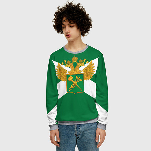 Мужской свитшот ФТС России Эмблема / 3D-Меланж – фото 3