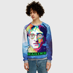 Свитшот мужской Джон Леннон Imagine, цвет: 3D-меланж — фото 2