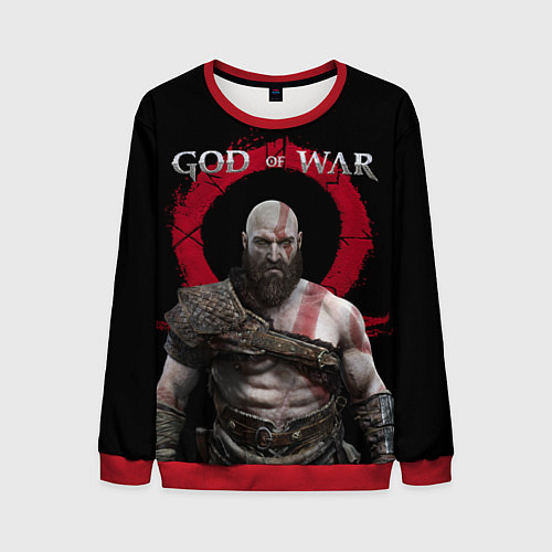 Мужской свитшот God of War / 3D-Красный – фото 1