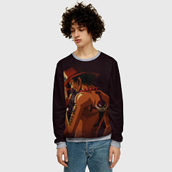 Свитшот мужской One Piece Портгас Д Эйс, цвет: 3D-меланж — фото 2