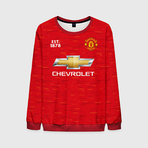 Мужской свитшот MANCHESTER UNITED 2021 - HOME / 3D-Красный – фото 1