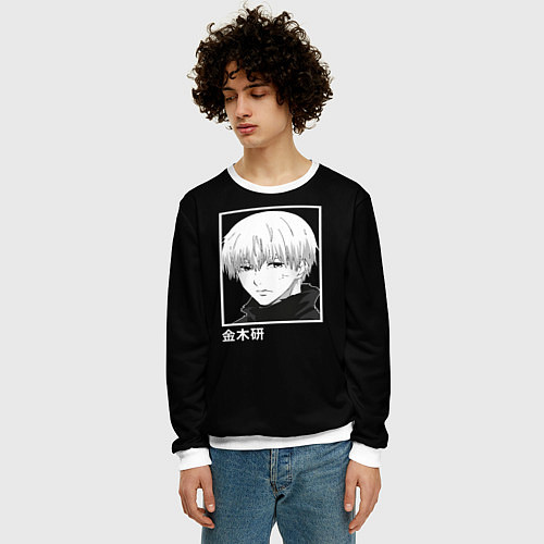 Мужской свитшот Кен Канеки / 3D-Белый – фото 3