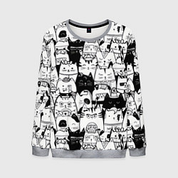 Свитшот мужской Котики, цвет: 3D-меланж