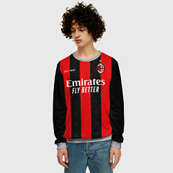 Свитшот мужской AC MILAN 2021 - ДОМАШНЯЯ, цвет: 3D-меланж — фото 2