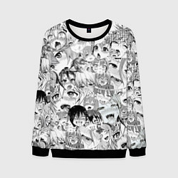 Мужской свитшот Ahegao monochrome