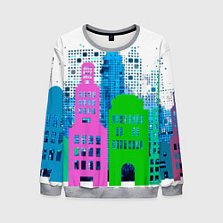 Свитшот мужской Город, цвет: 3D-меланж