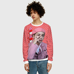 Свитшот мужской BTS Ким Тэ Хён, цвет: 3D-белый — фото 2