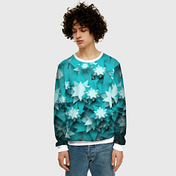 Свитшот мужской Звездочки, цвет: 3D-белый — фото 2