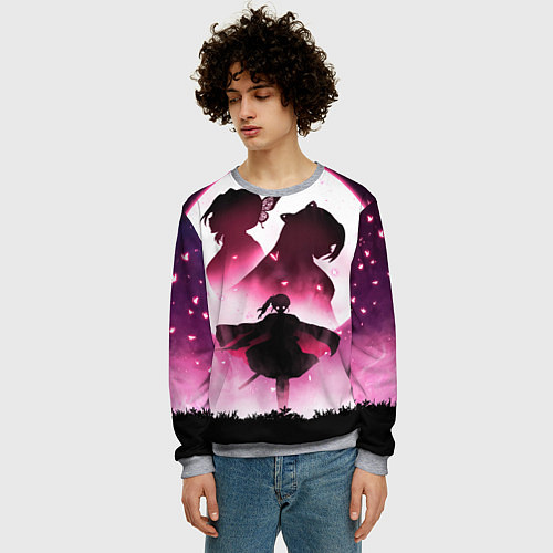 Мужской свитшот Столп Бабочки / 3D-Меланж – фото 3