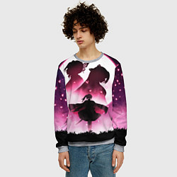 Свитшот мужской Столп Бабочки, цвет: 3D-меланж — фото 2