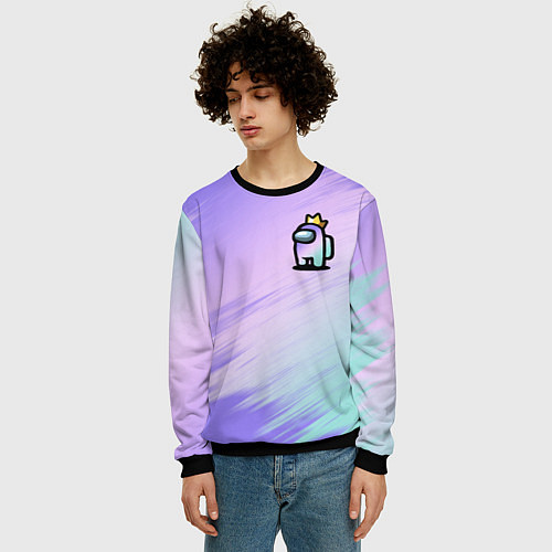 Мужской свитшот AMONG US GRADIENT / 3D-Черный – фото 3