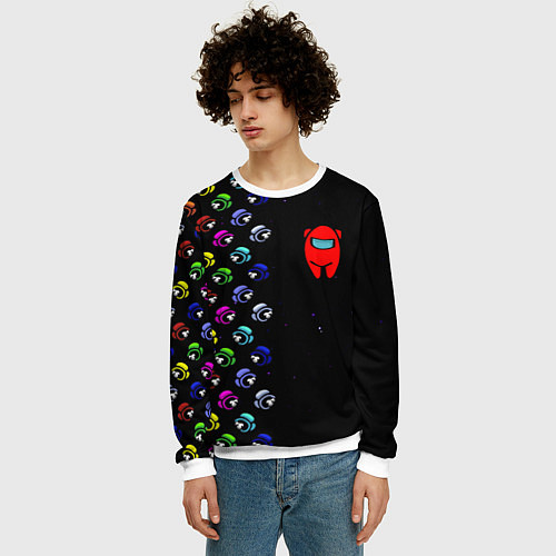 Мужской свитшот AMONG US / 3D-Белый – фото 3