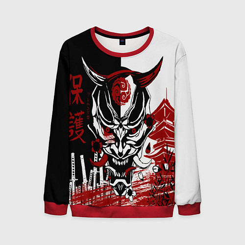 Мужской свитшот Самурай Samurai / 3D-Красный – фото 1