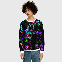 Свитшот мужской Among Us New Year, цвет: 3D-белый — фото 2