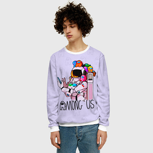 Мужской свитшот Among Us / 3D-Белый – фото 3