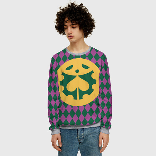 Мужской свитшот ДжоДжо / 3D-Меланж – фото 3