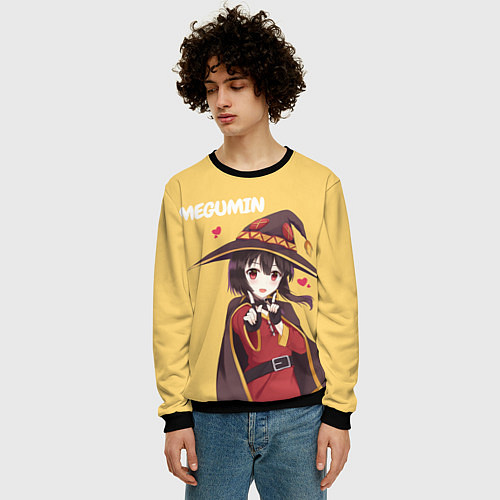Мужской свитшот Megumin / 3D-Черный – фото 3