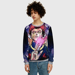 Свитшот мужской Хисока Hunter x Hunter, цвет: 3D-меланж — фото 2