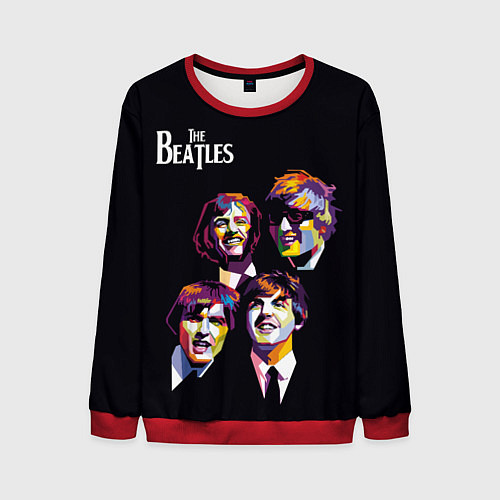 Мужской свитшот The Beatles / 3D-Красный – фото 1