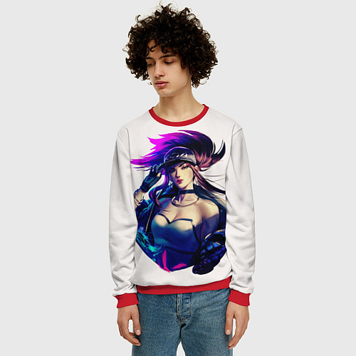 Мужской свитшот KDA Akali / 3D-Красный – фото 3