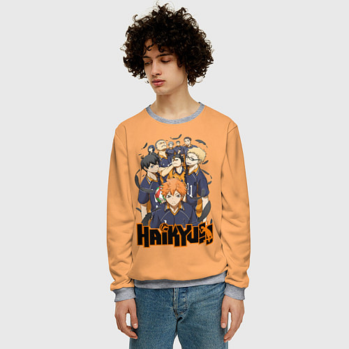 Мужской свитшот Аниме Волейбол / 3D-Меланж – фото 3