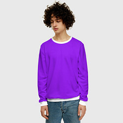 Свитшот мужской Фиолетовый, цвет: 3D-белый — фото 2