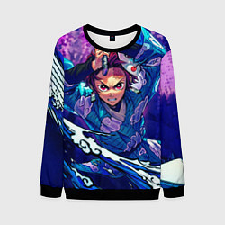 Свитшот мужской Танджиро камадо Клинок Демонов, цвет: 3D-черный