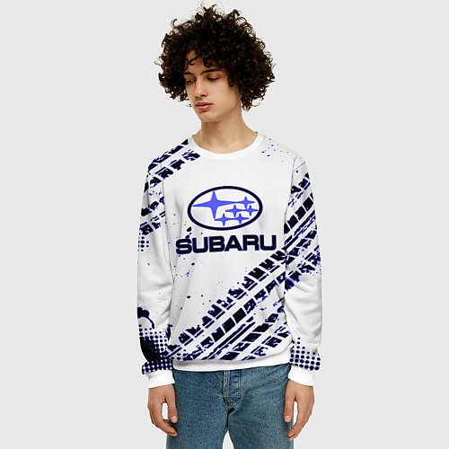Мужской свитшот SUBARU / 3D-Белый – фото 3