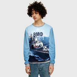 Свитшот мужской ВМФ, цвет: 3D-меланж — фото 2
