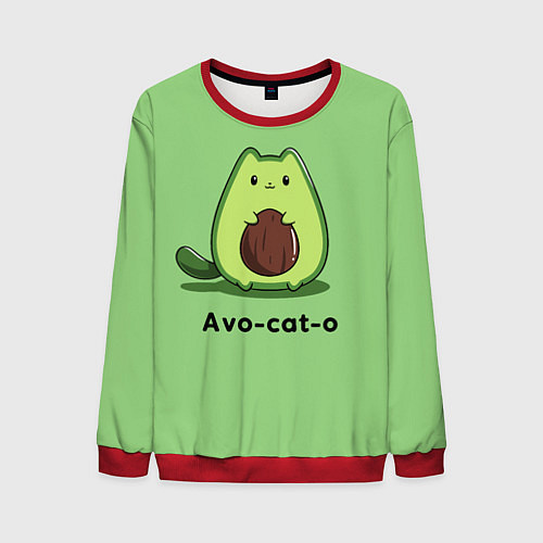 Мужской свитшот Avo - cat - o / 3D-Красный – фото 1