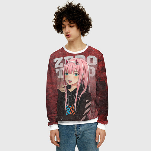 Мужской свитшот Zero Two / 3D-Белый – фото 3