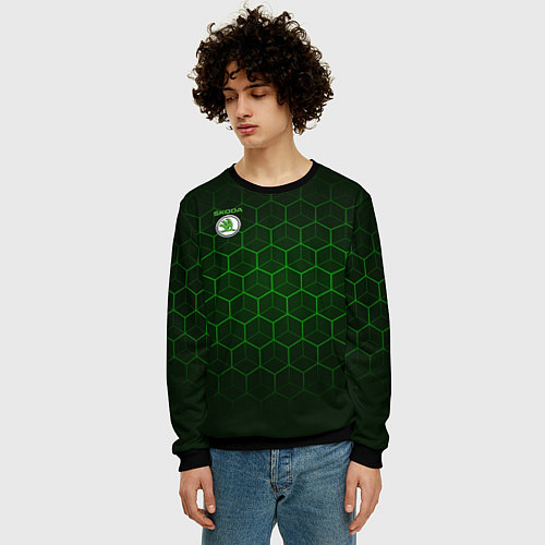 Мужской свитшот SKODA / 3D-Черный – фото 3