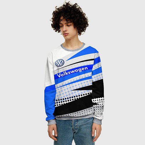 Мужской свитшот Volkswagen / 3D-Меланж – фото 3