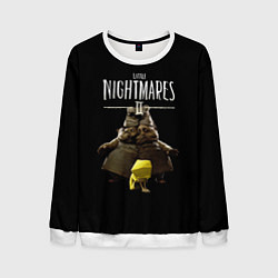 Свитшот мужской Little Nightmares 2 близнецы, цвет: 3D-белый