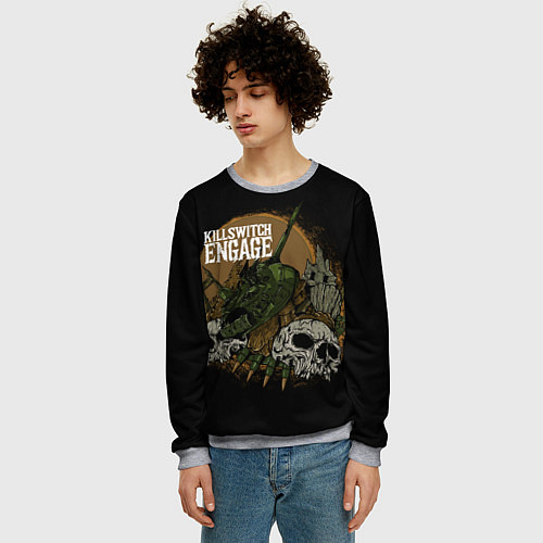 Мужской свитшот Killswitch Engage / 3D-Меланж – фото 3
