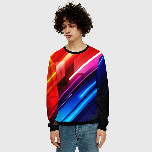 Мужской свитшот НЕОН / 3D-Черный – фото 3